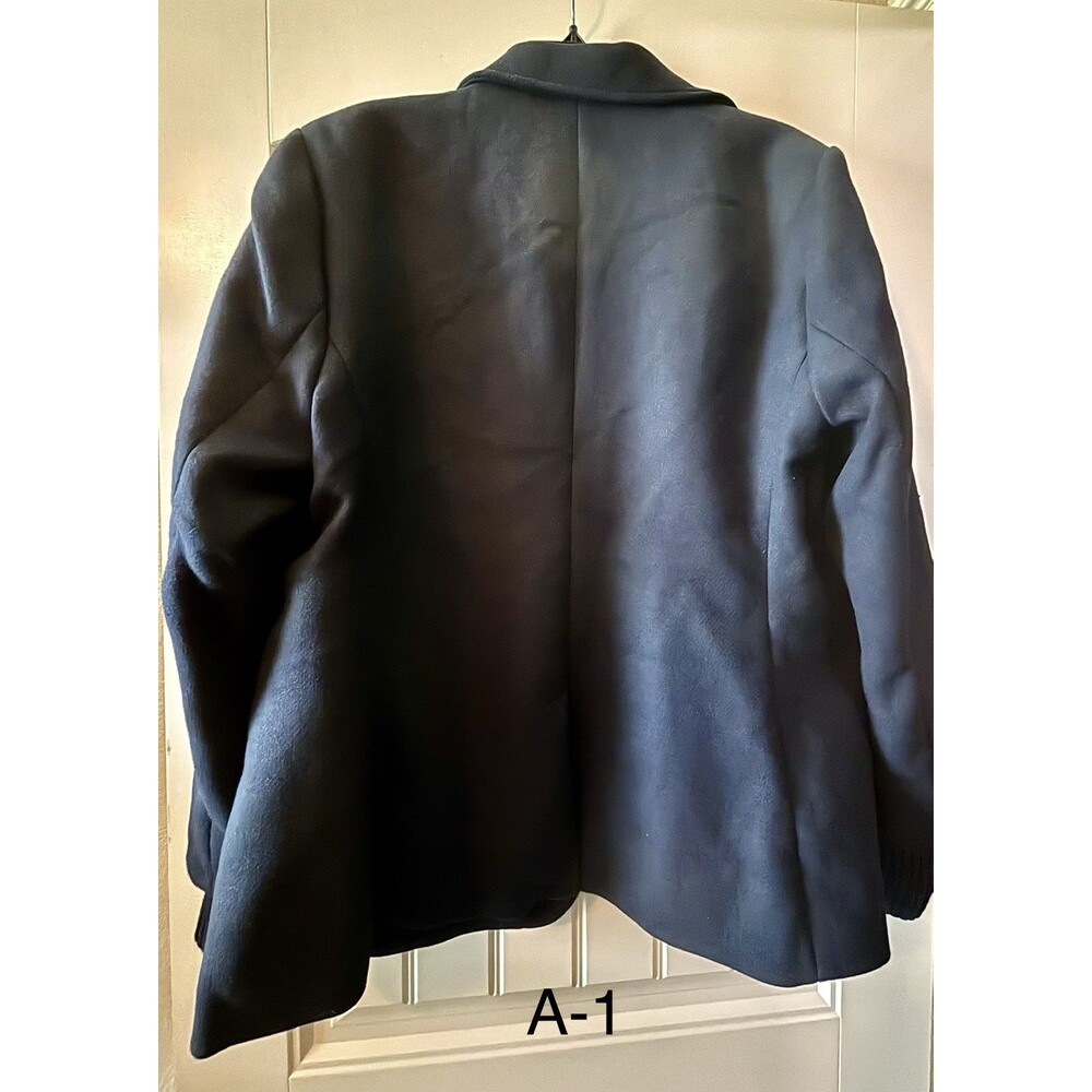 NWT Free Assembly SB Blazer With Rib Cuff Women’s Blue Lined Button XL (16-18) - Picture 10 of 11